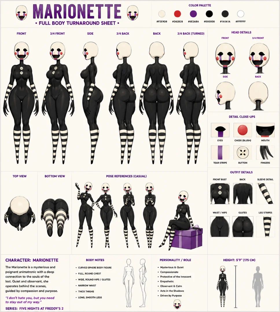 Marionette/puppet character sheet 2.0