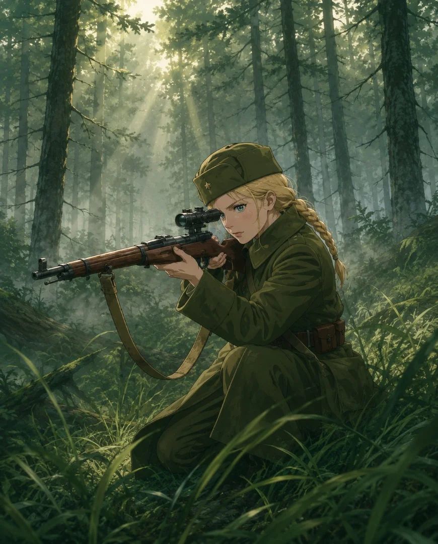 WWII Russian female sniper