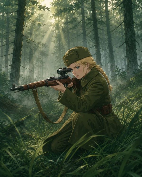 WWII Russian female sniper