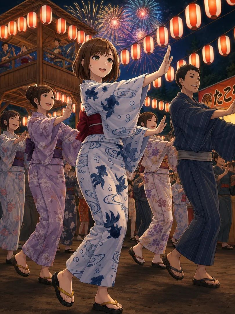 It's a Japanese Bon dance!