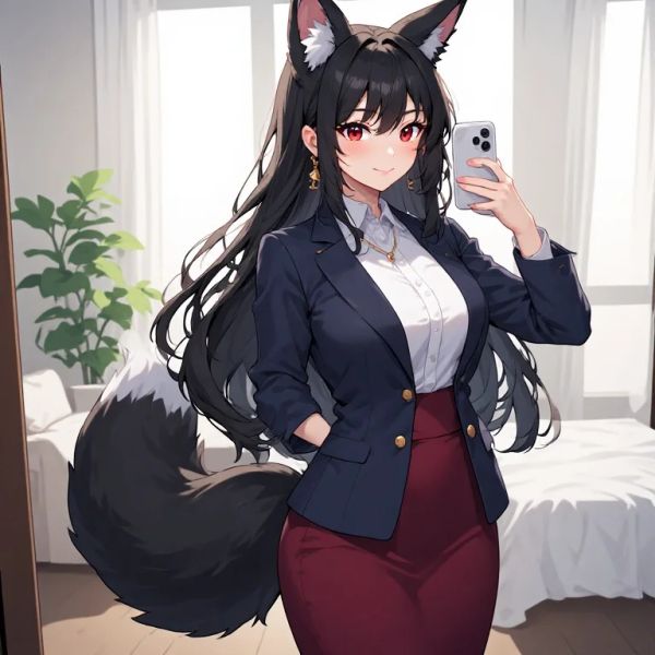 A very formal mother for a very adorable kitten.