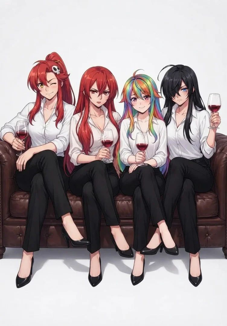 Yoko🔴, Lisara🔴, Shiro🎨 & Kan'u⚫
