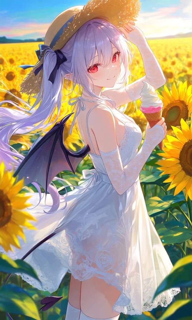夏だ！ヒマワリだ！ソフトクリームだぁ！！