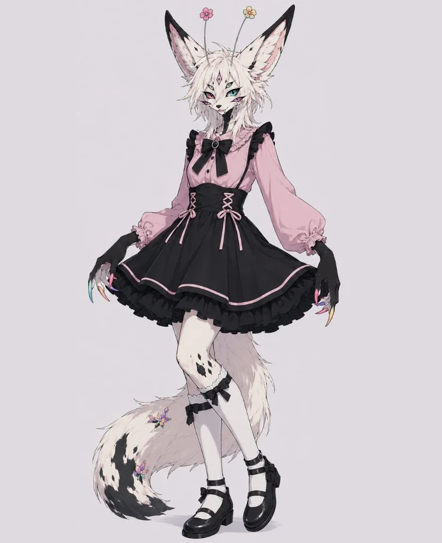 Милая лисичка в розовом 💖🌸