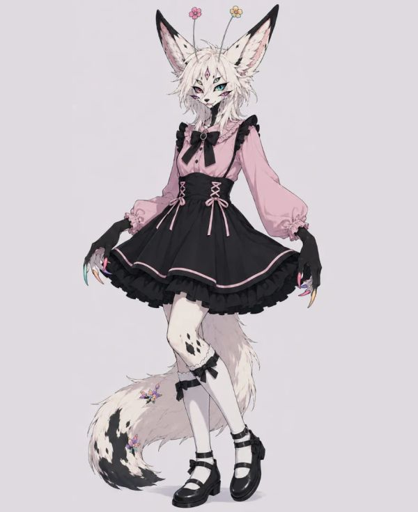 Милая лисичка в розовом 💖🌸