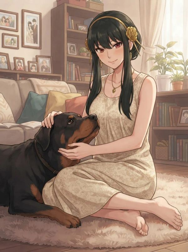🐶Yor and her rottweiler🐶
