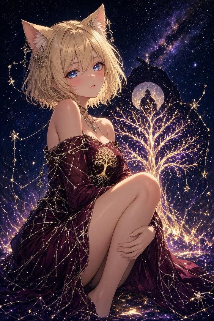 Cat girl and macrocosmos